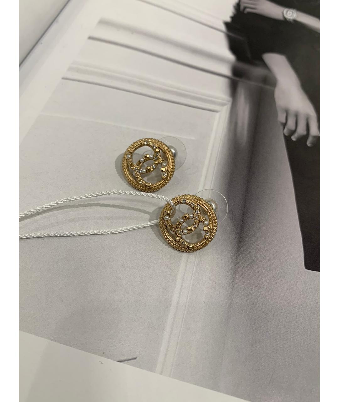 CHANEL Золотые серьги, фото 5