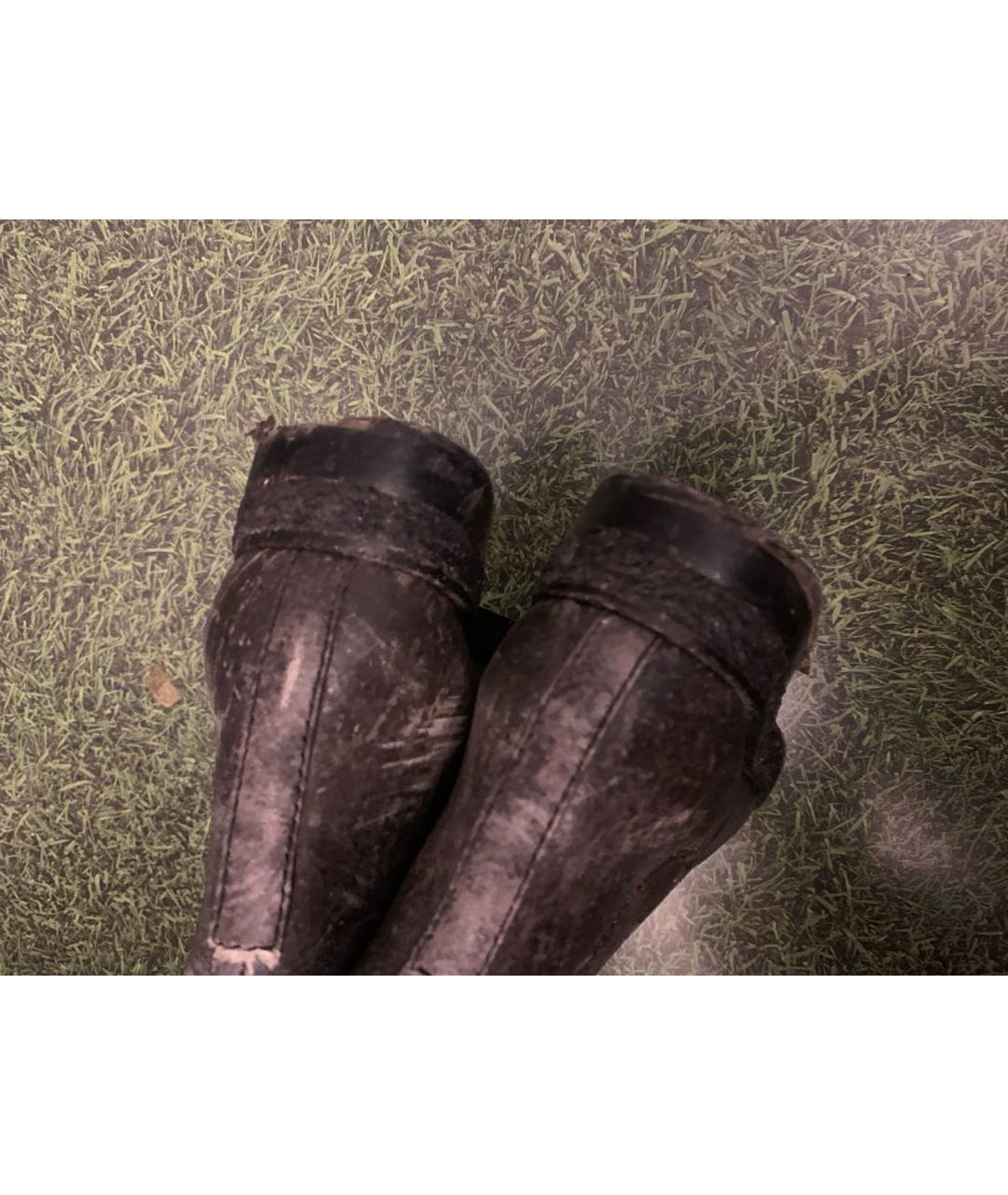 ALEXANDER WANG Антрацитовые кожаные ботинки, фото 5