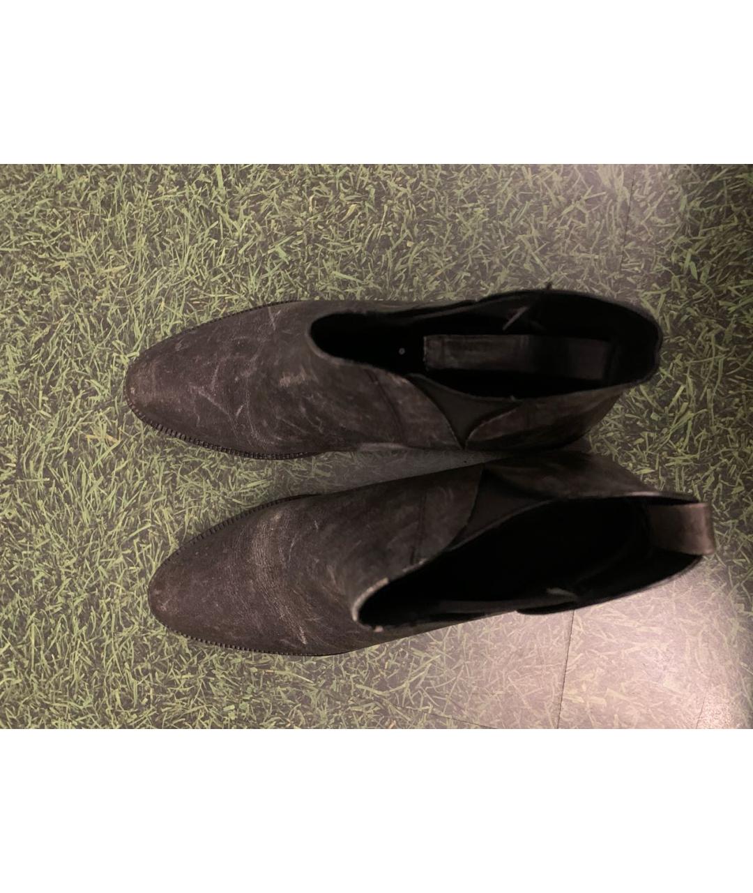 ALEXANDER WANG Антрацитовые кожаные ботинки, фото 7