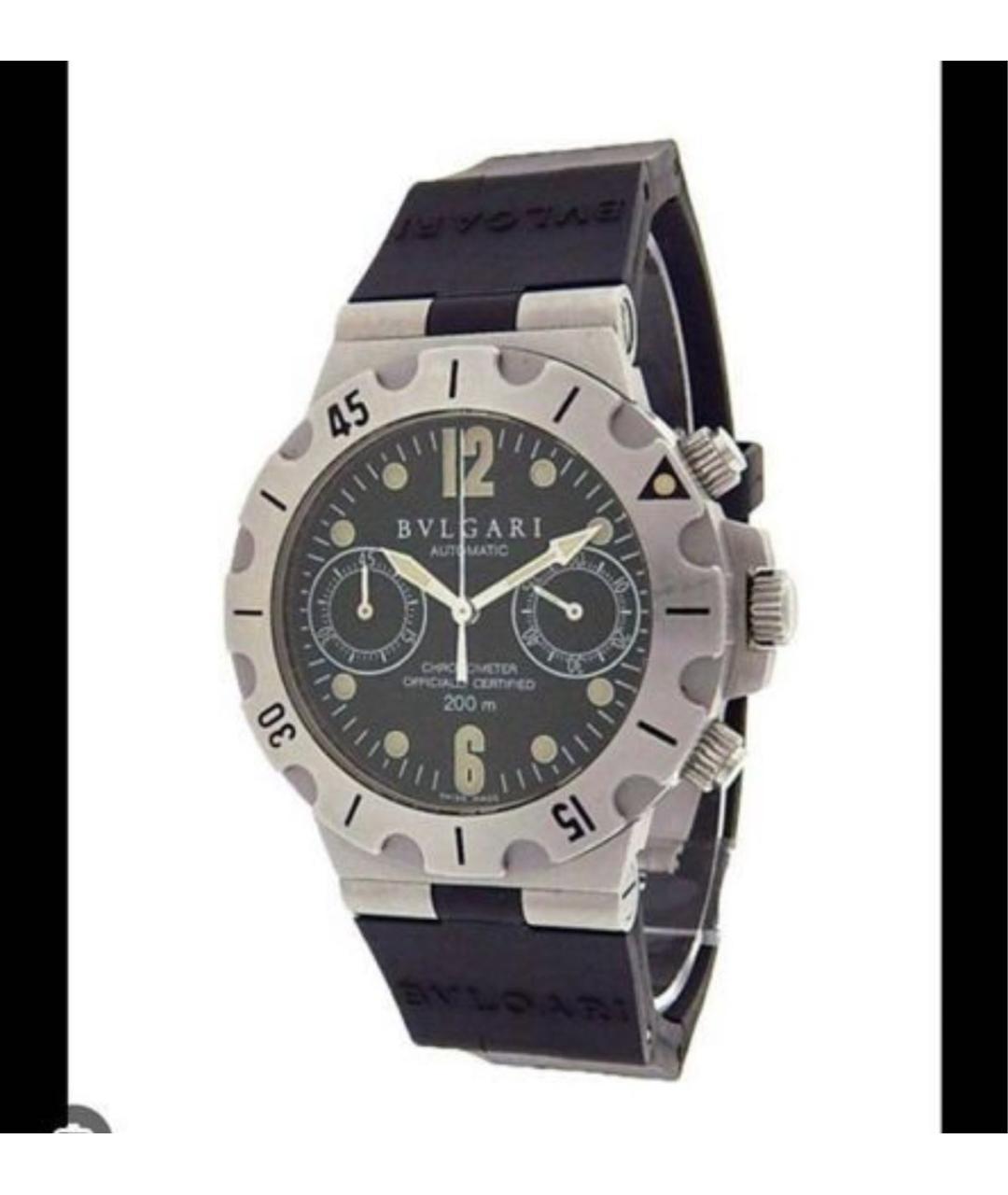 BVLGARI Черные металлические часы, фото 9