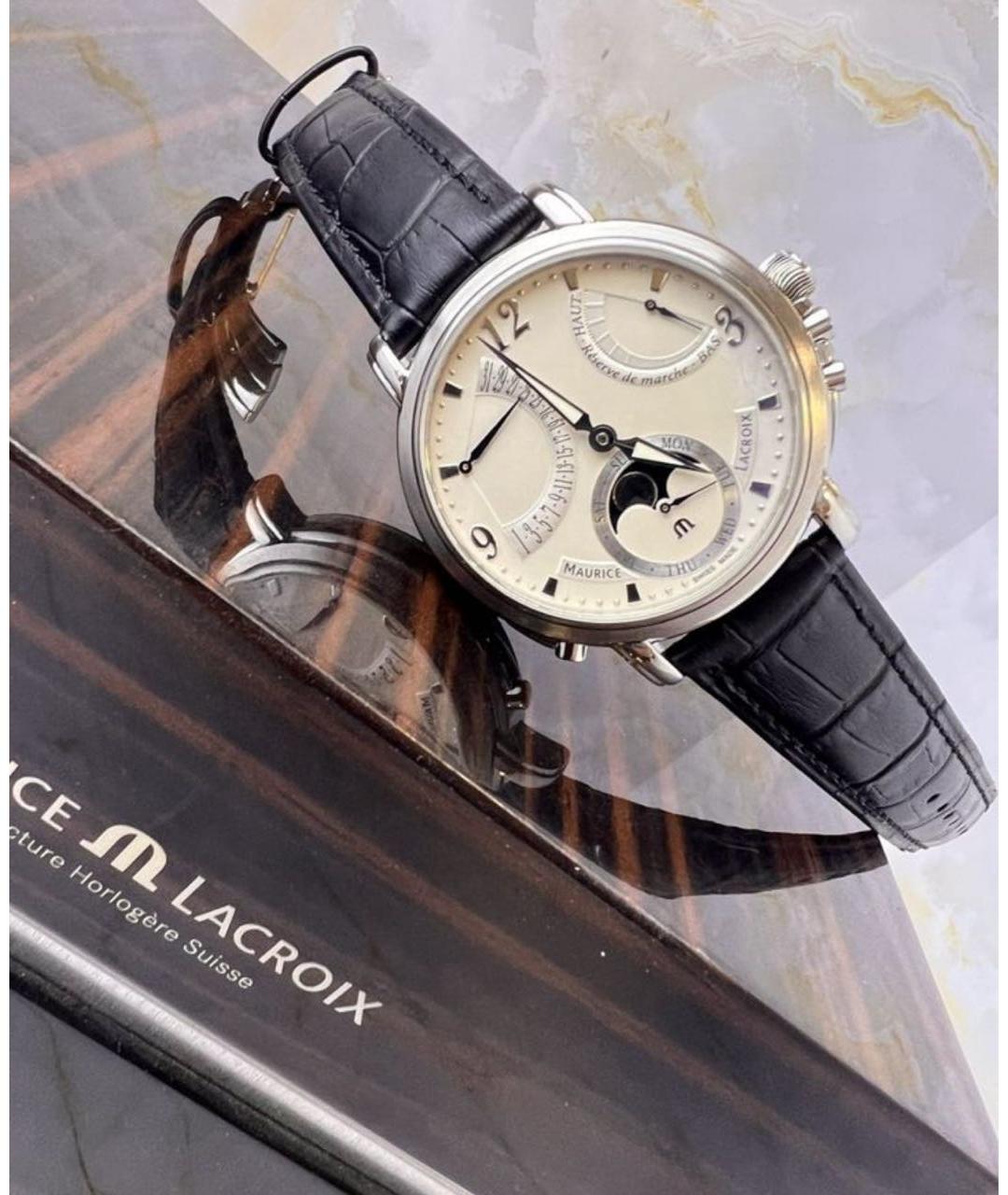 MAURICE LACROIX Серебряные стальные часы, фото 2