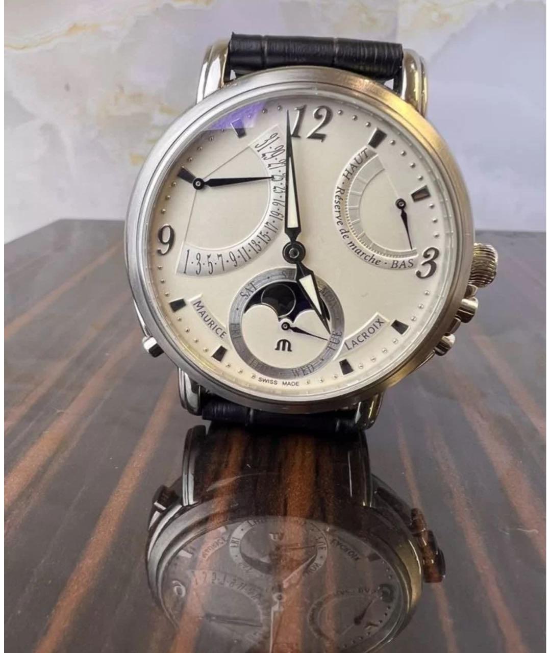 MAURICE LACROIX Серебряные стальные часы, фото 6