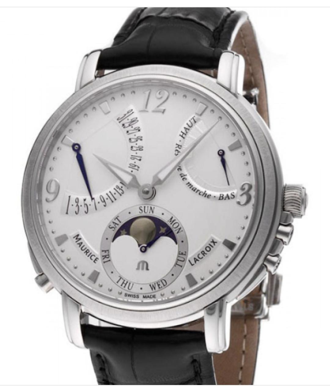 MAURICE LACROIX Серебряные стальные часы, фото 1