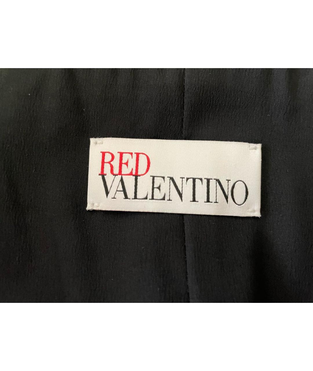 RED VALENTINO Черное пальто, фото 4