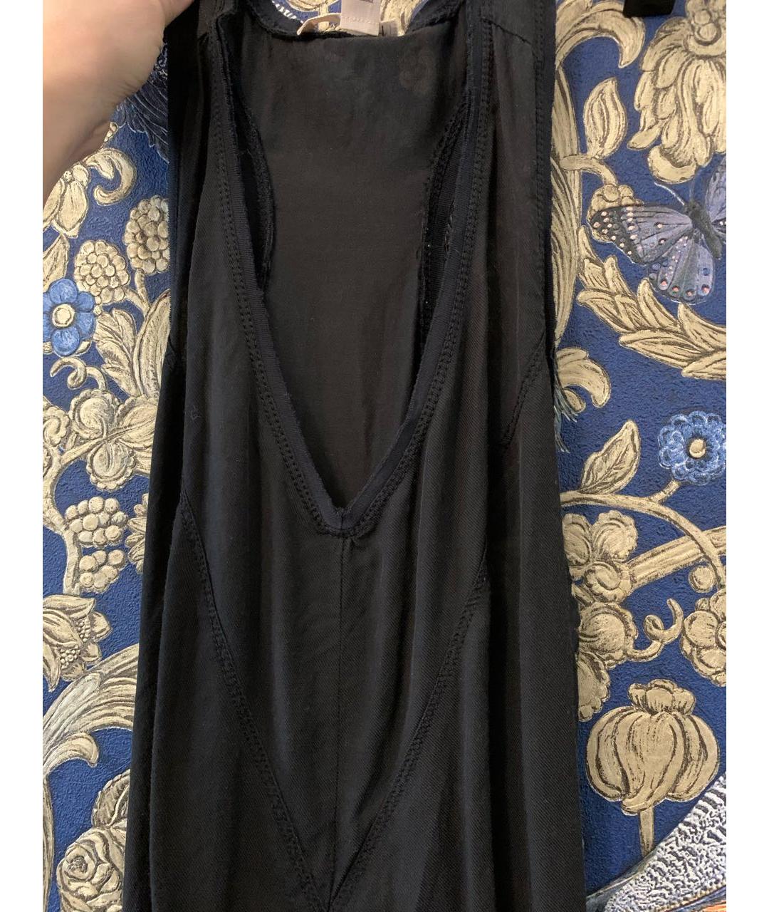 DKNY Черное вискозное повседневное платье, фото 6