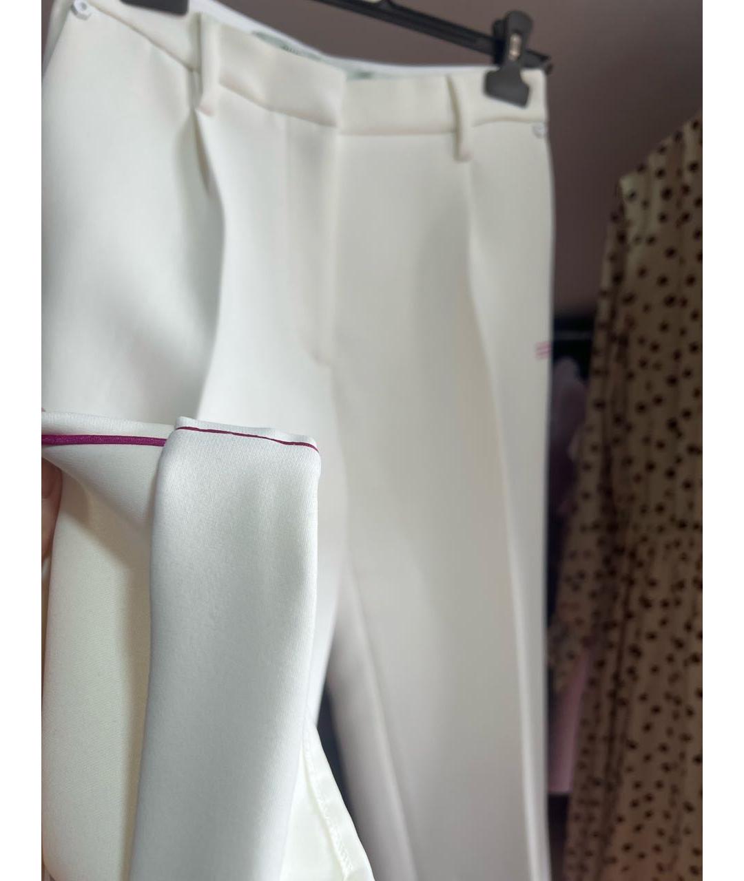 OFF-WHITE Белый атласный костюм с брюками, фото 7