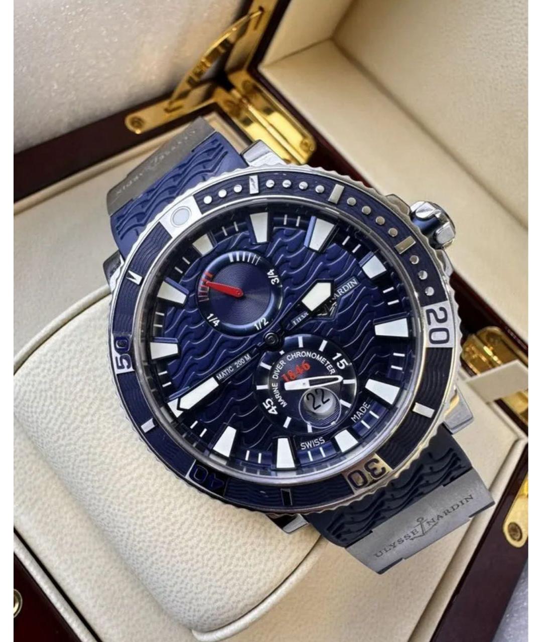 Ulysse Nardin Темно-синие часы, фото 7