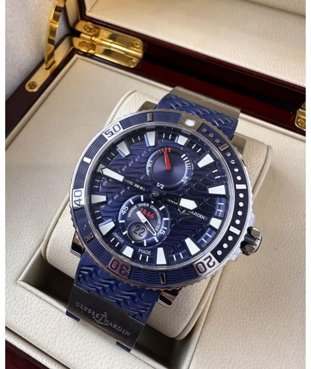 Ulysse Nardin Темно-синие часы, фото 8