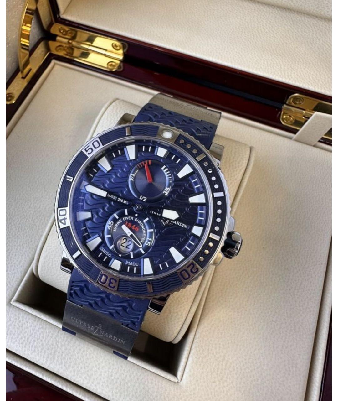 Ulysse Nardin Темно-синие часы, фото 5