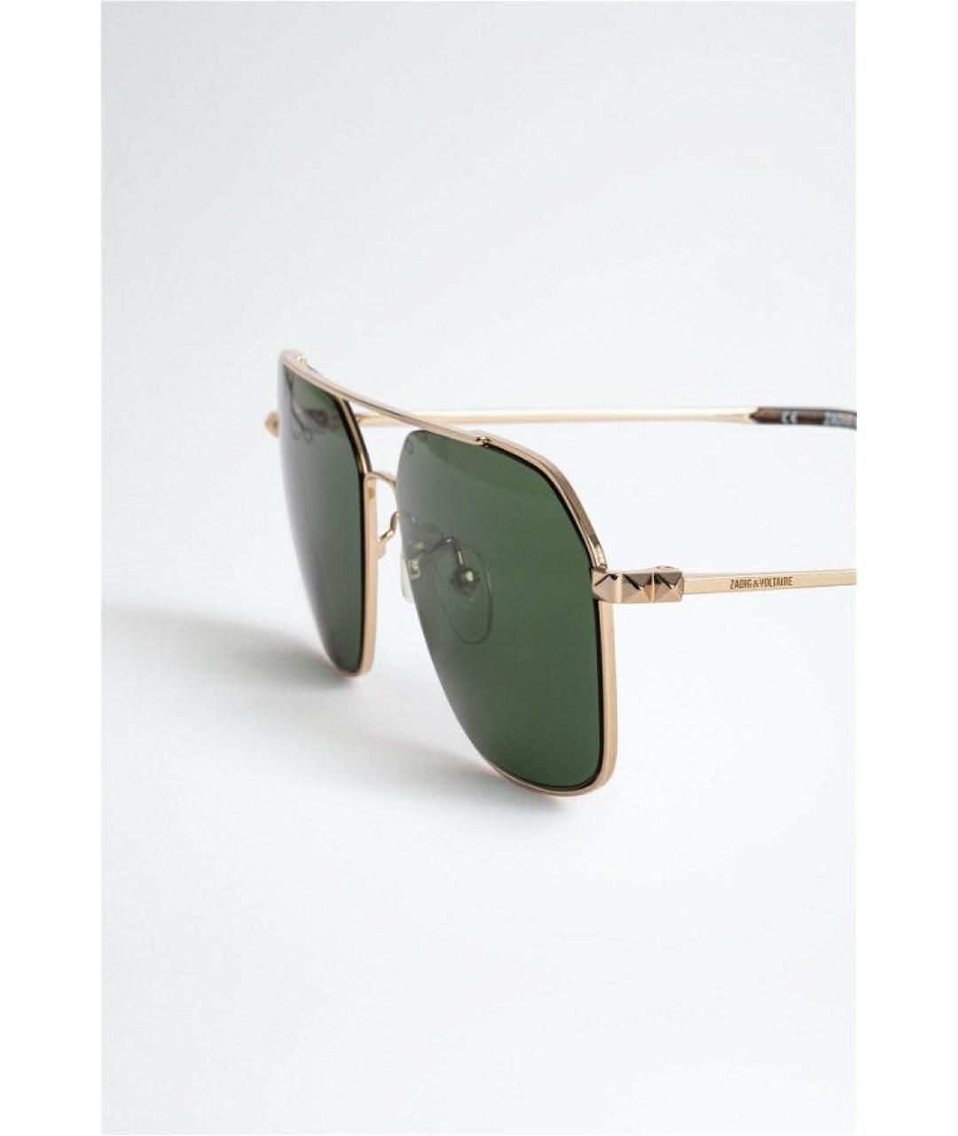 ZADIG & VOLTAIRE Зеленые металлические солнцезащитные очки, фото 2