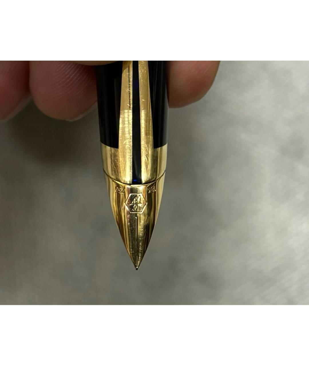 WATERMAN Темно-синяя позолоченная перьевая ручка, фото 3
