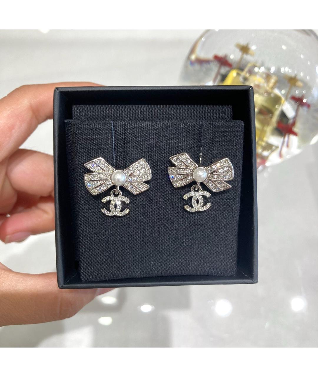 CHANEL Серебряные серьги, фото 4