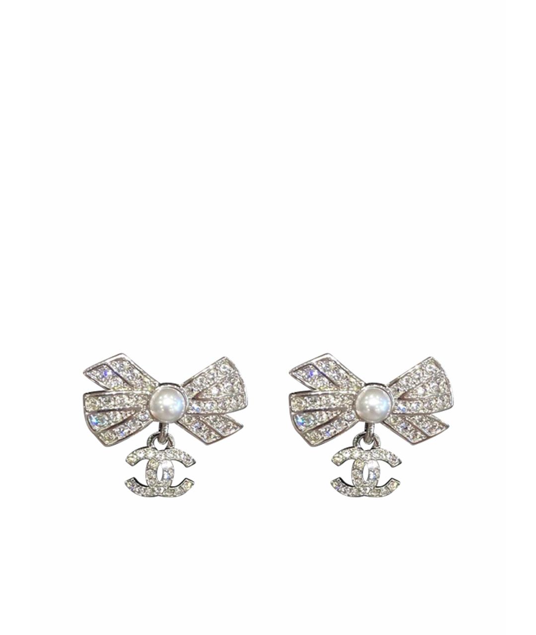 CHANEL Серебряные серьги, фото 1
