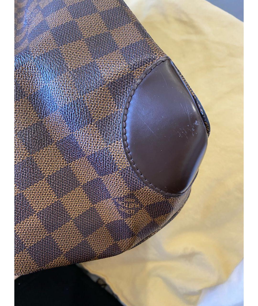 LOUIS VUITTON PRE-OWNED Коричневая сумка с короткими ручками, фото 8