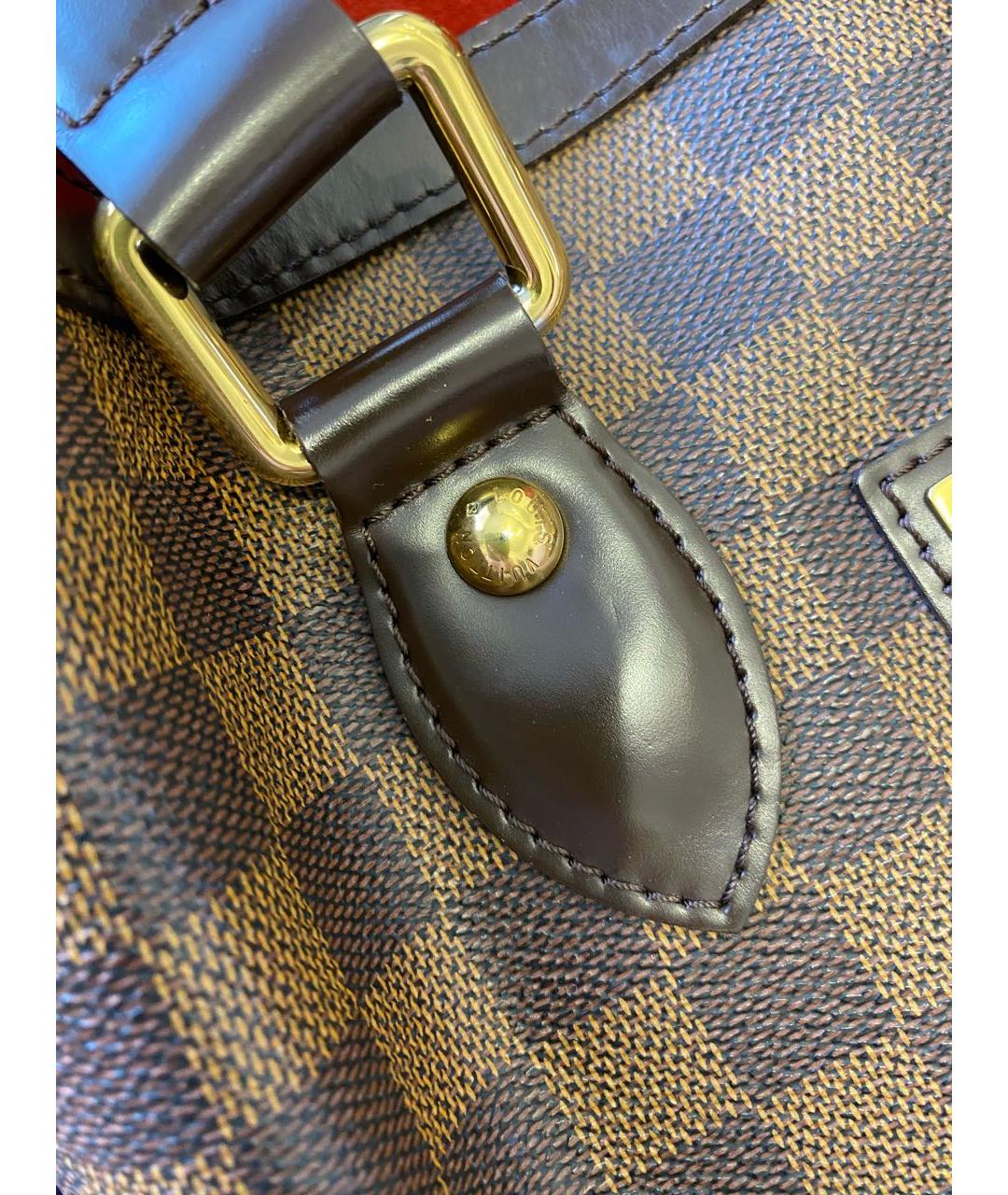 LOUIS VUITTON PRE-OWNED Коричневая сумка с короткими ручками, фото 9