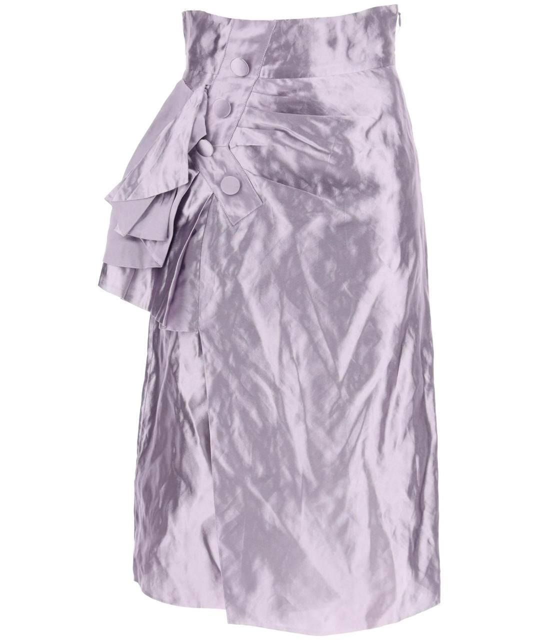MAISON MARGIELA Фиолетовая юбка миди, фото 1
