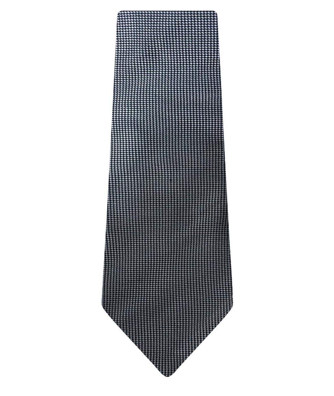 ERMENEGILDO ZEGNA Голубой шелковый галстук, фото 1