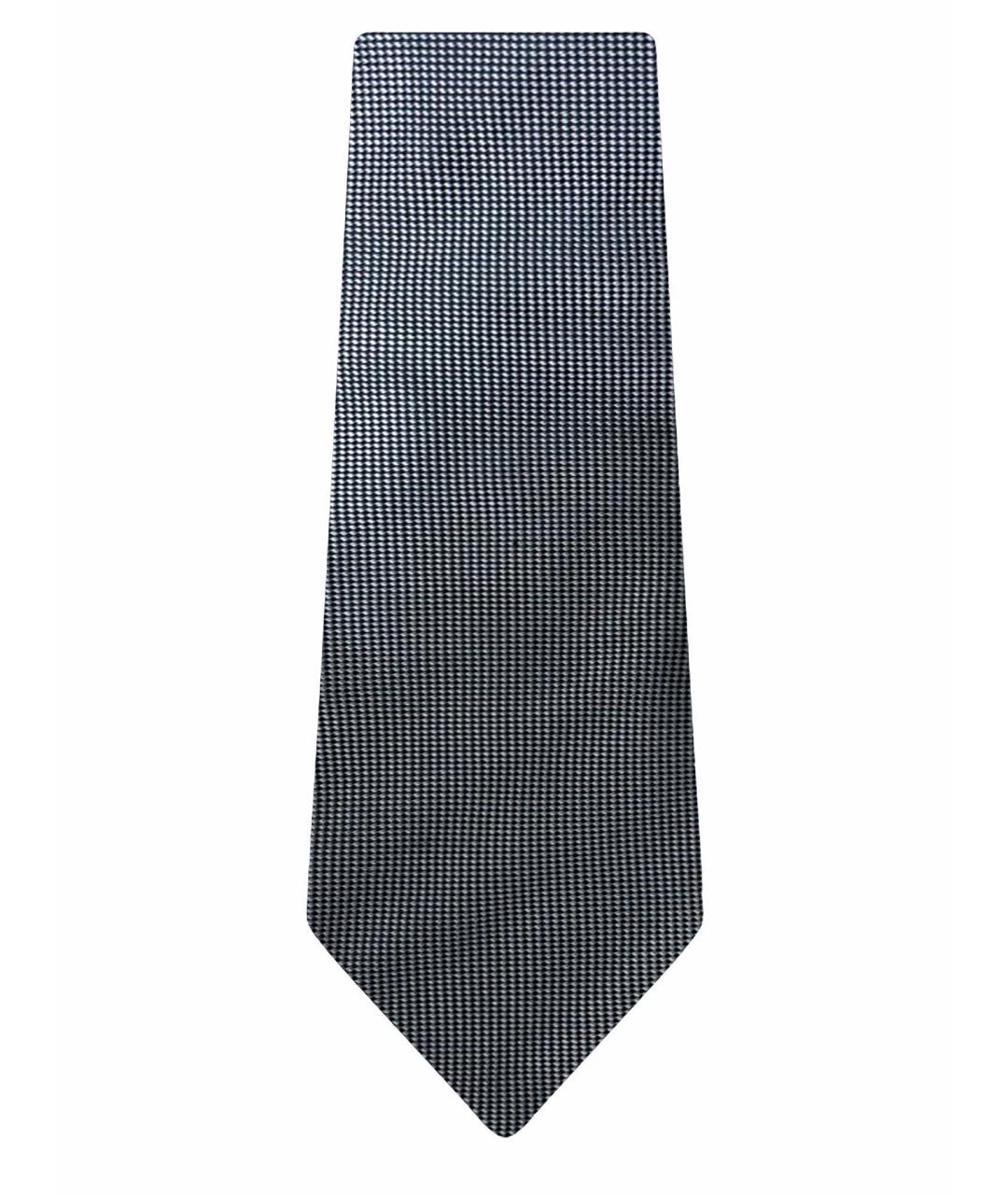 ZEGNA Голубой шелковый галстук, фото 1