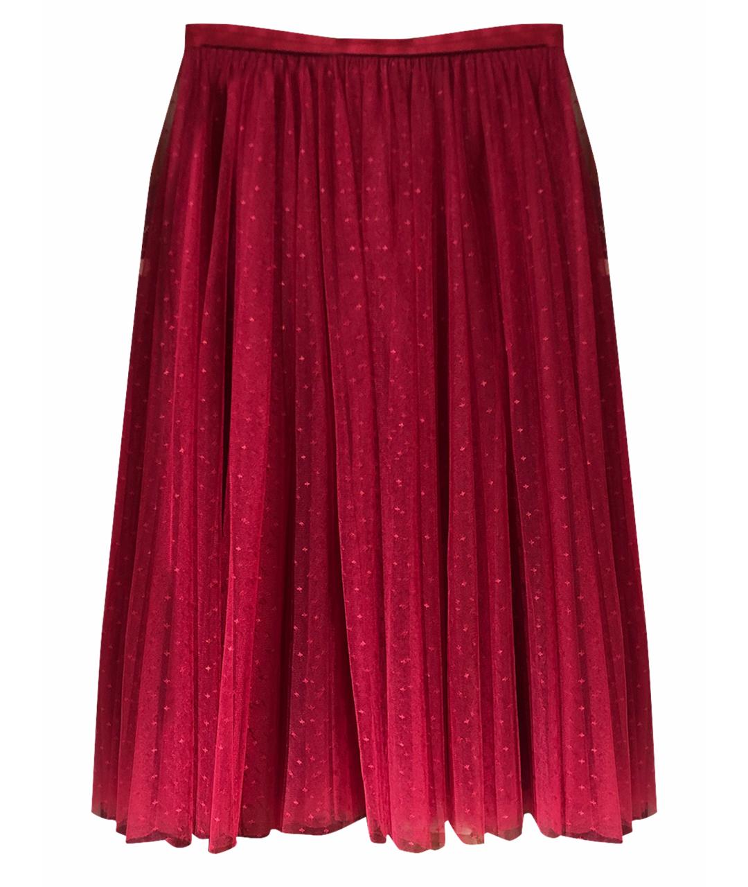 NEEDLE & THREAD Красная юбка миди, фото 1