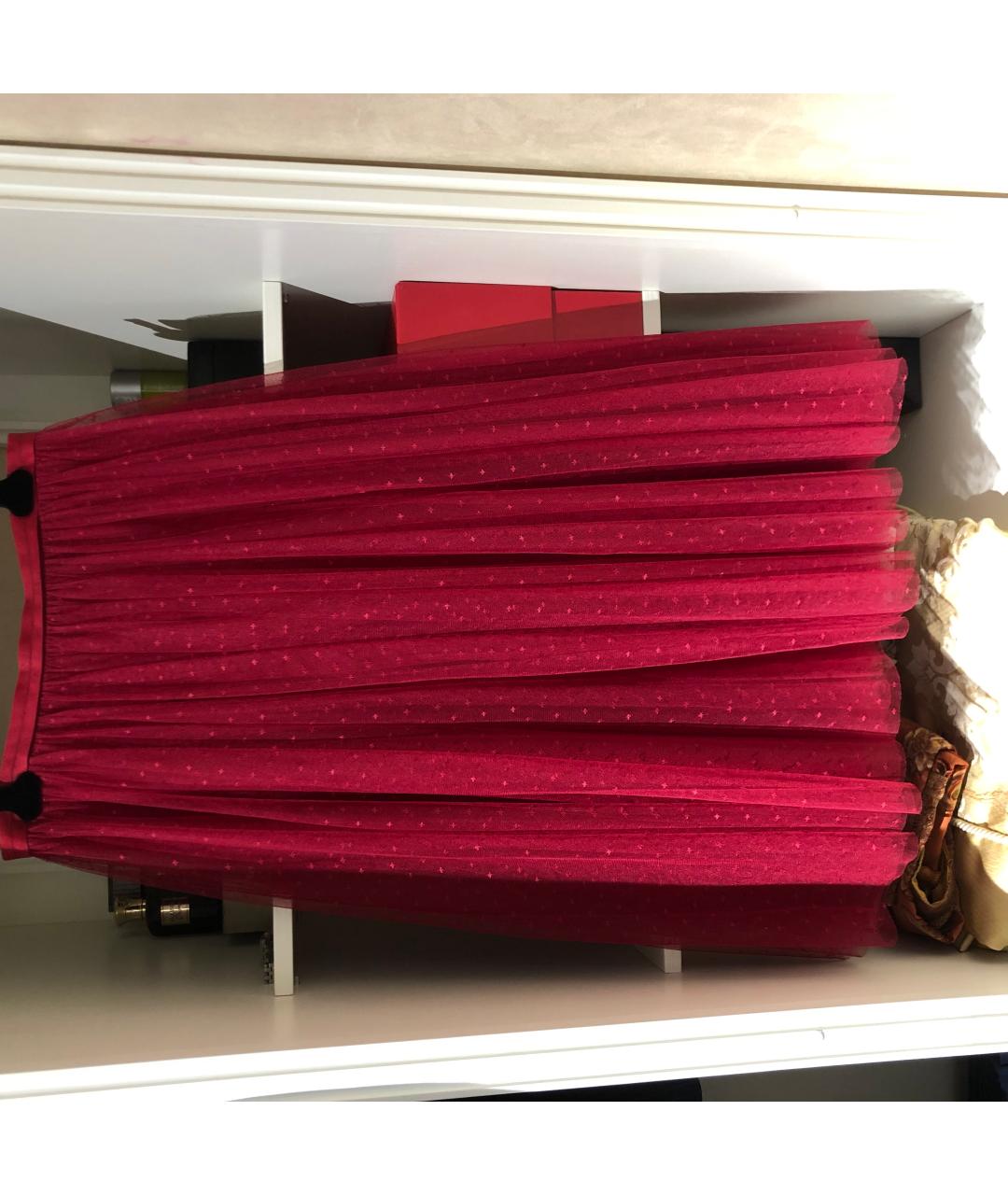 NEEDLE & THREAD Красная юбка миди, фото 2