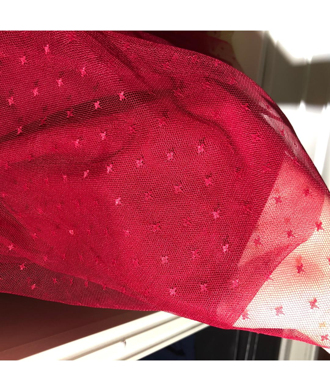 NEEDLE & THREAD Красная юбка миди, фото 4