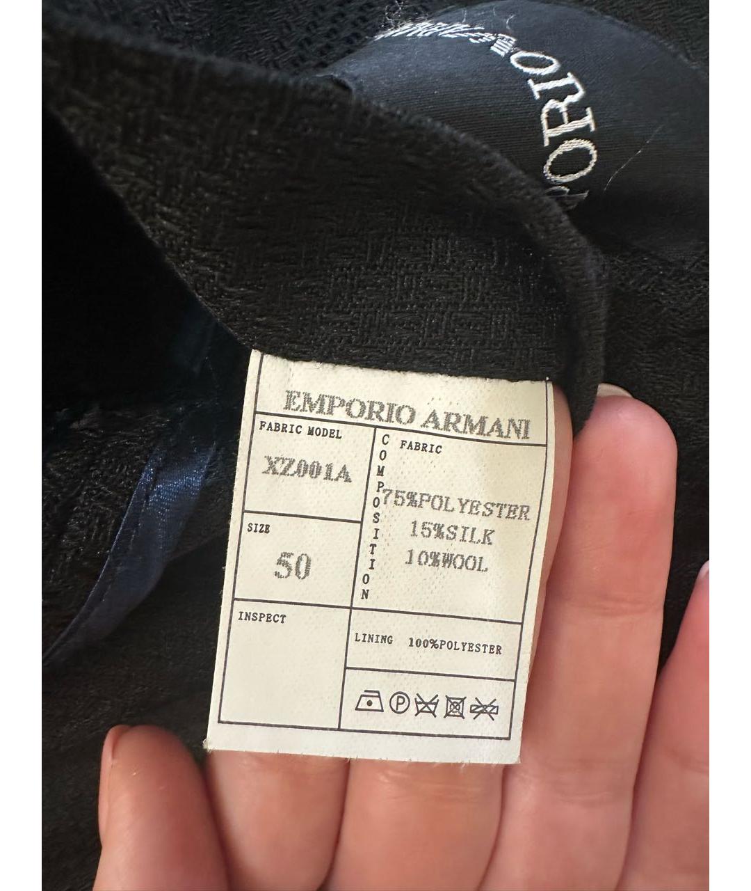 EMPORIO ARMANI Черный полиэстеровый пиджак, фото 4