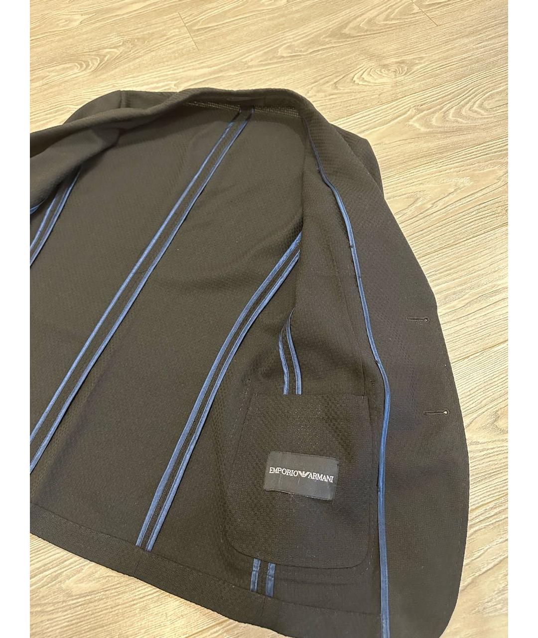 EMPORIO ARMANI Черный полиэстеровый пиджак, фото 3