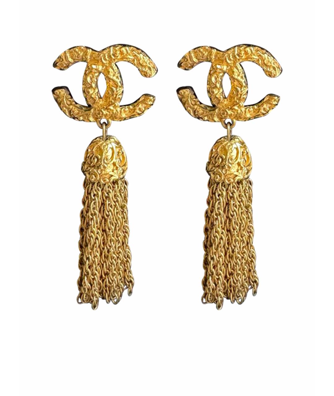 CHANEL PRE-OWNED Золотые позолоченные серьги, фото 1