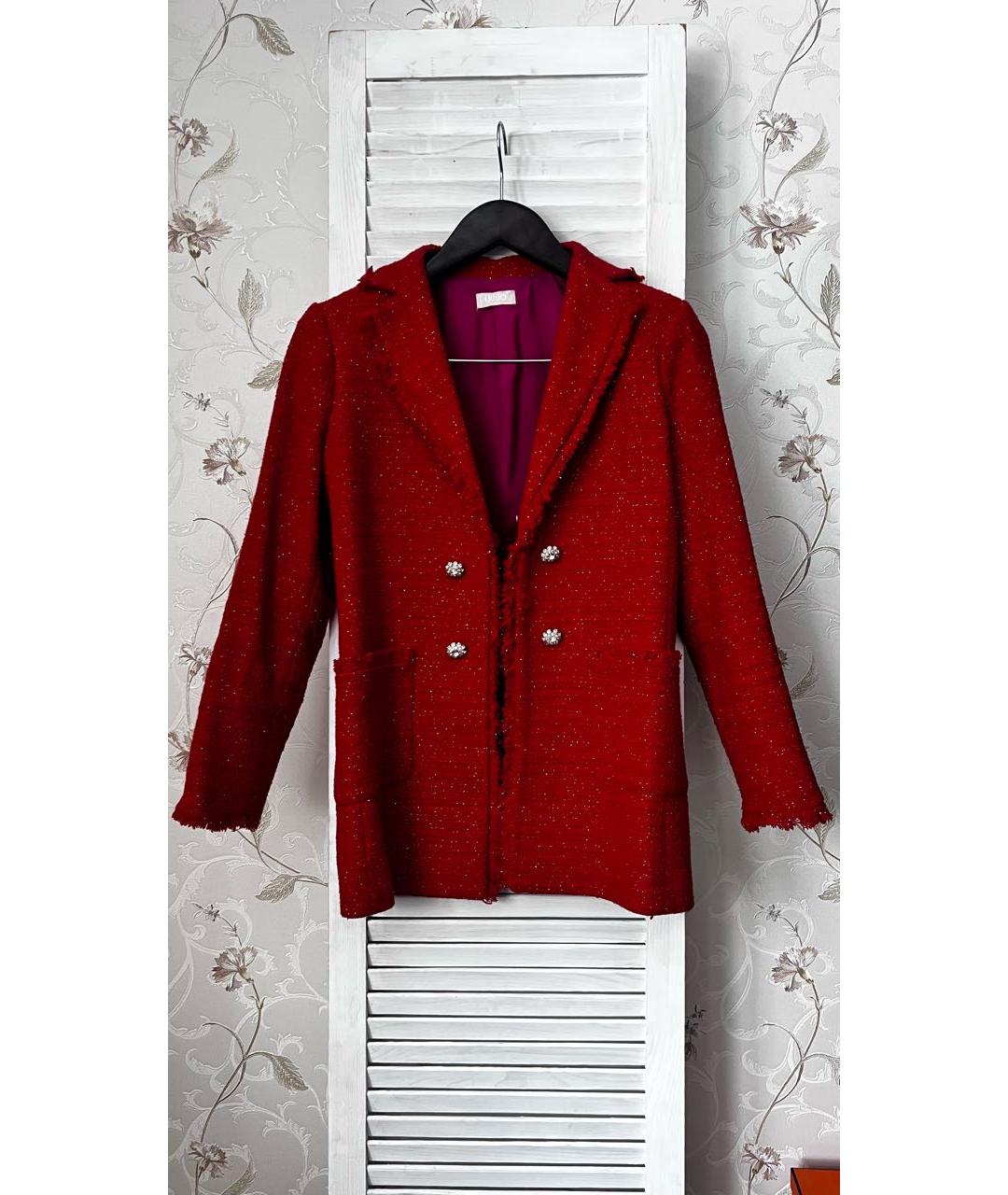 LIU JO Красный хлопковый жакет/пиджак, фото 7