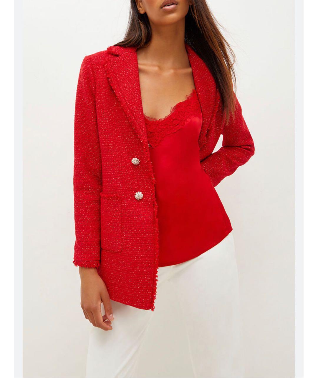LIU JO Красный хлопковый жакет/пиджак, фото 6