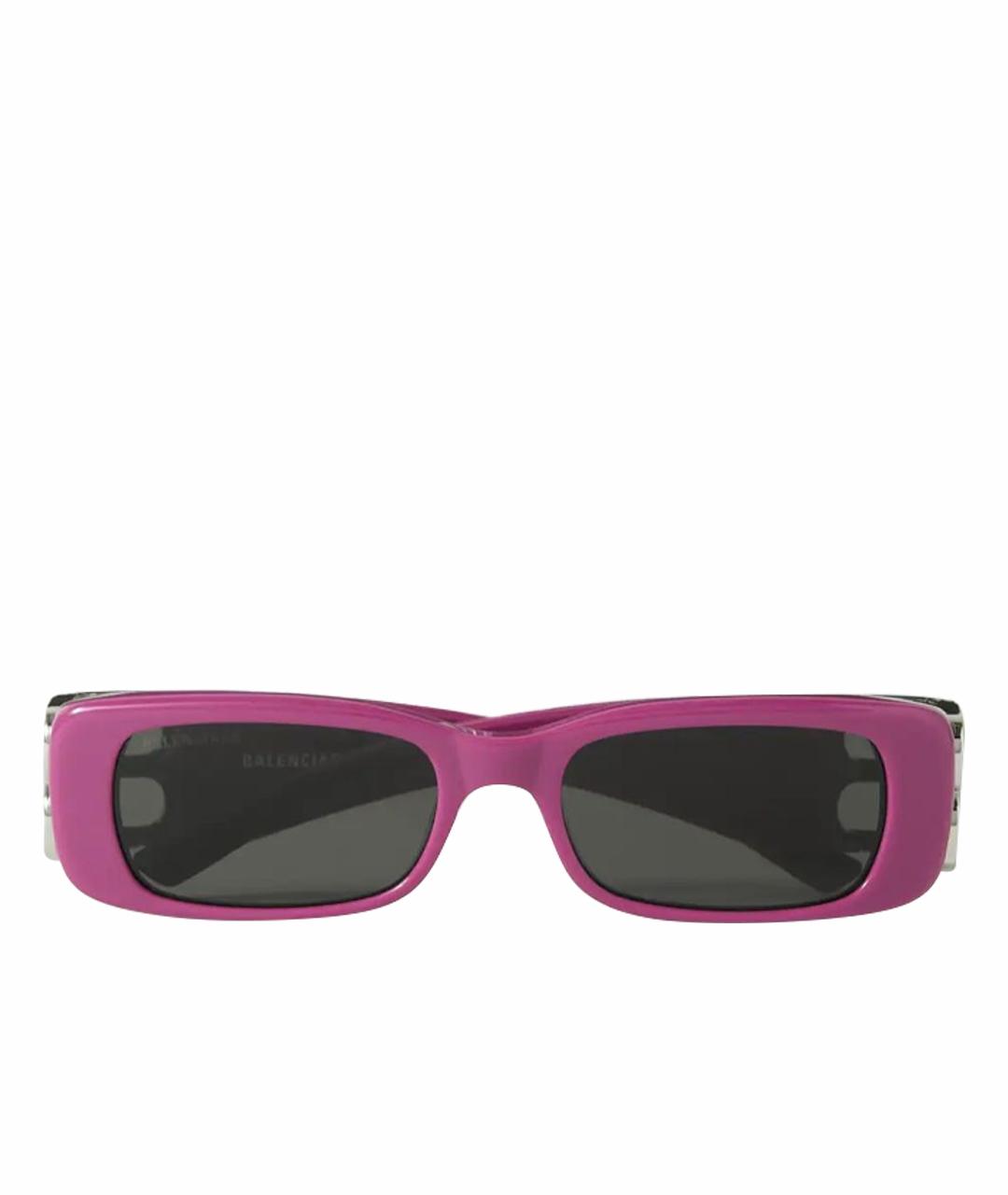 BALENCIAGA Фиолетовые пластиковые солнцезащитные очки, фото 1