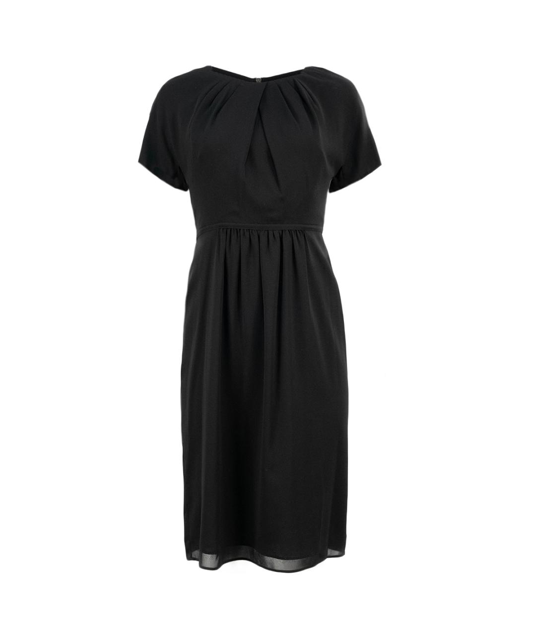 BURBERRY Черное шелковое повседневное платье, фото 1