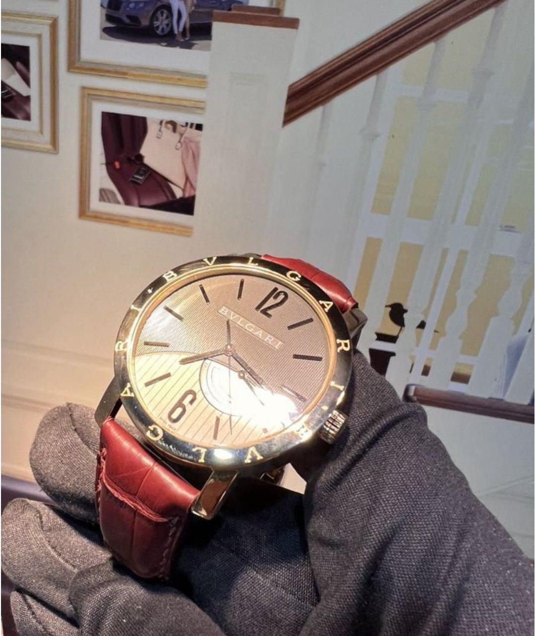 BVLGARI Серые часы из розового золота, фото 6