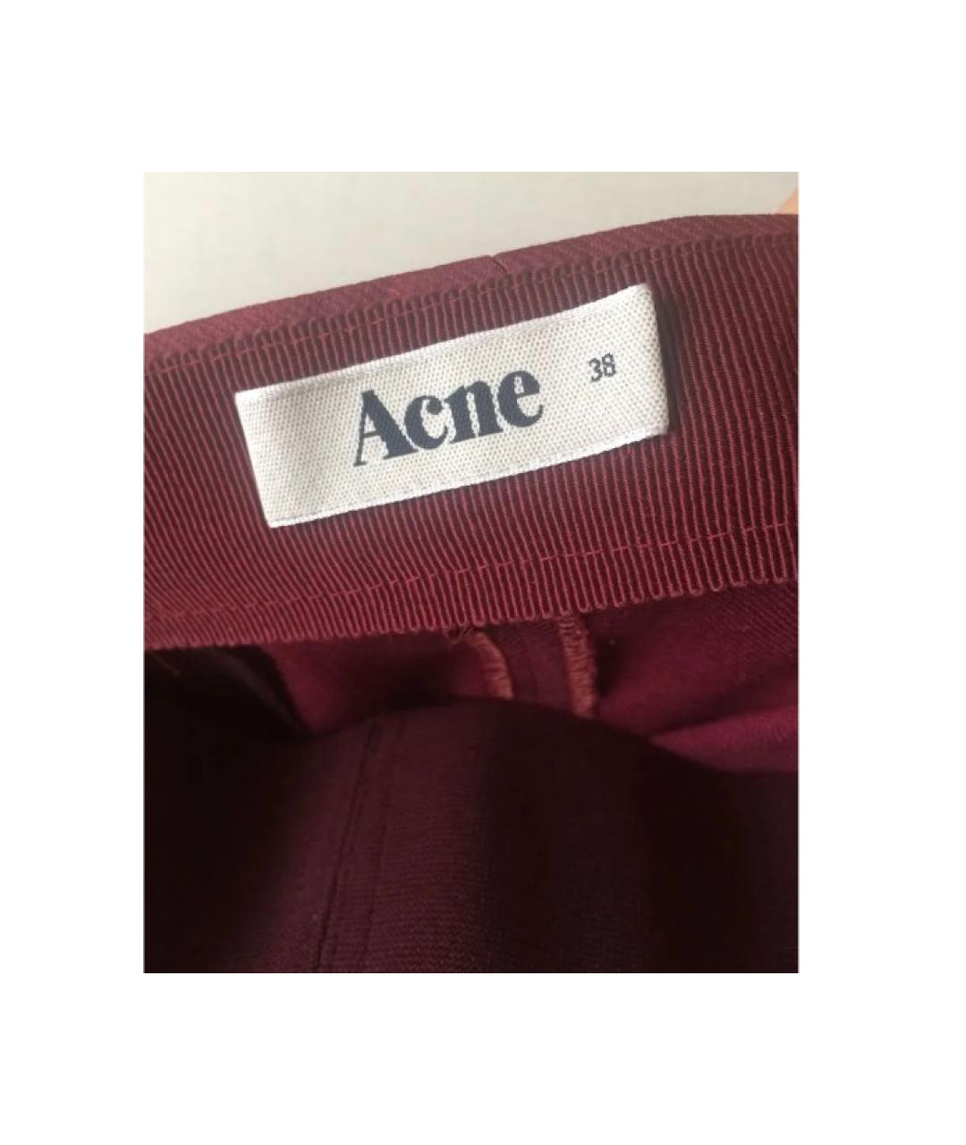 ACNE STUDIOS Бордовый шерстяной костюм с брюками, фото 4