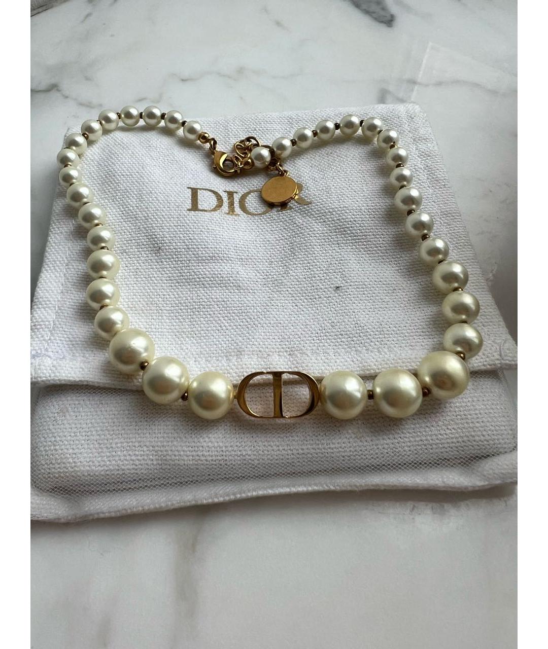 CHRISTIAN DIOR Белый жемчужный чокер, фото 2