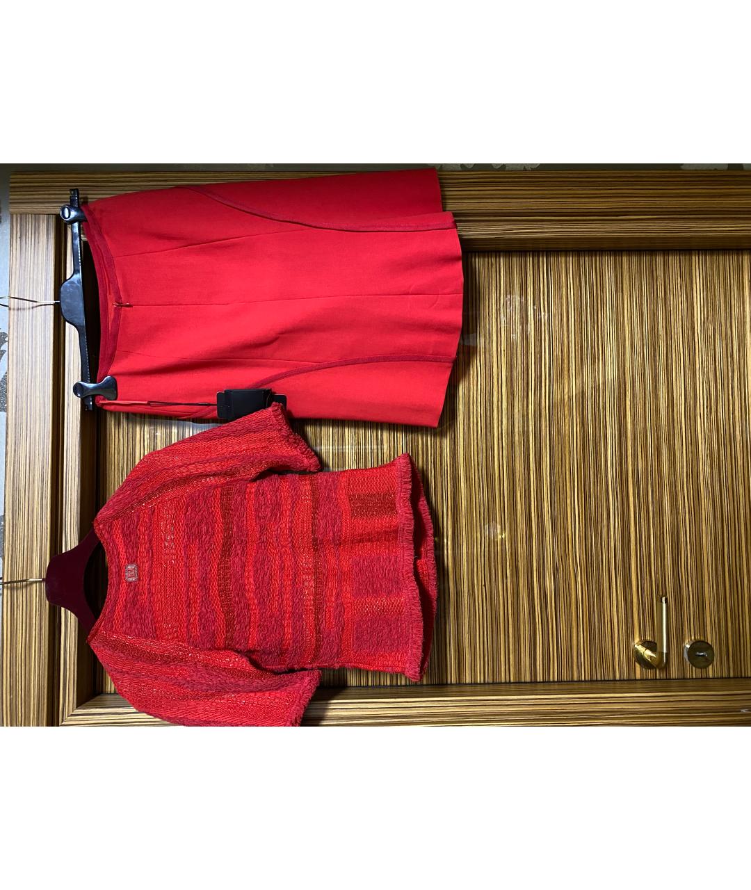 ESCADA Красный вискозный костюм с юбками, фото 2