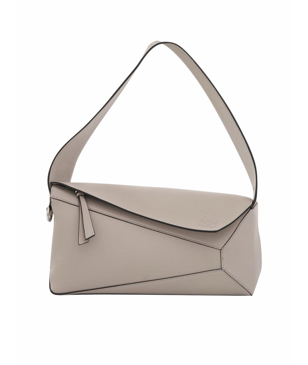 LOEWE Бежевая кожаная сумка через плечо, фото 1