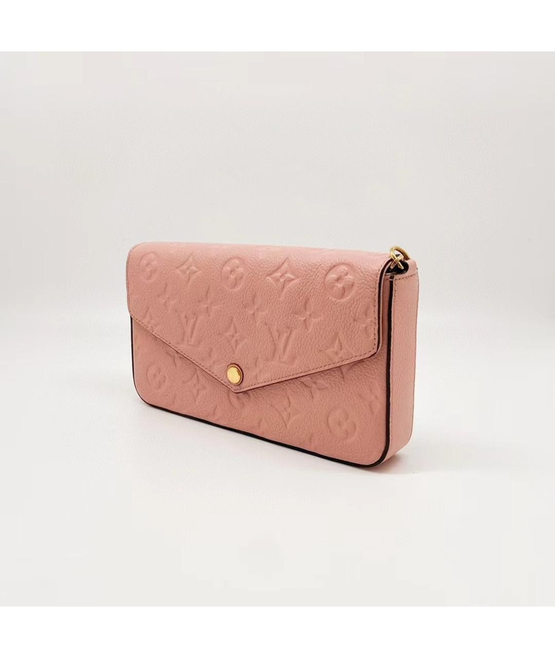 LOUIS VUITTON Розовая кожаная сумка через плечо, фото 3