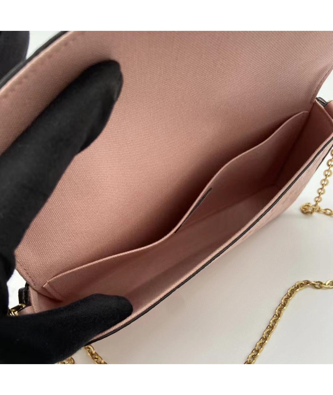 LOUIS VUITTON Розовая кожаная сумка через плечо, фото 9