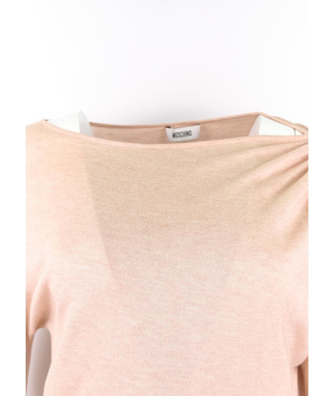 MOSCHINO Розовый хлопковый джемпер / свитер, фото 4