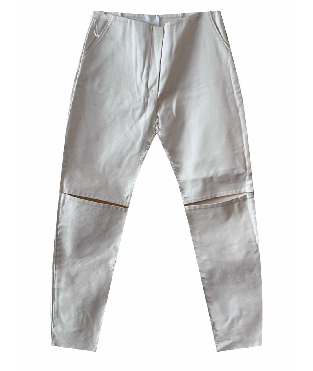 BEVZA Бежевые хлопковые брюки широкие, фото 1