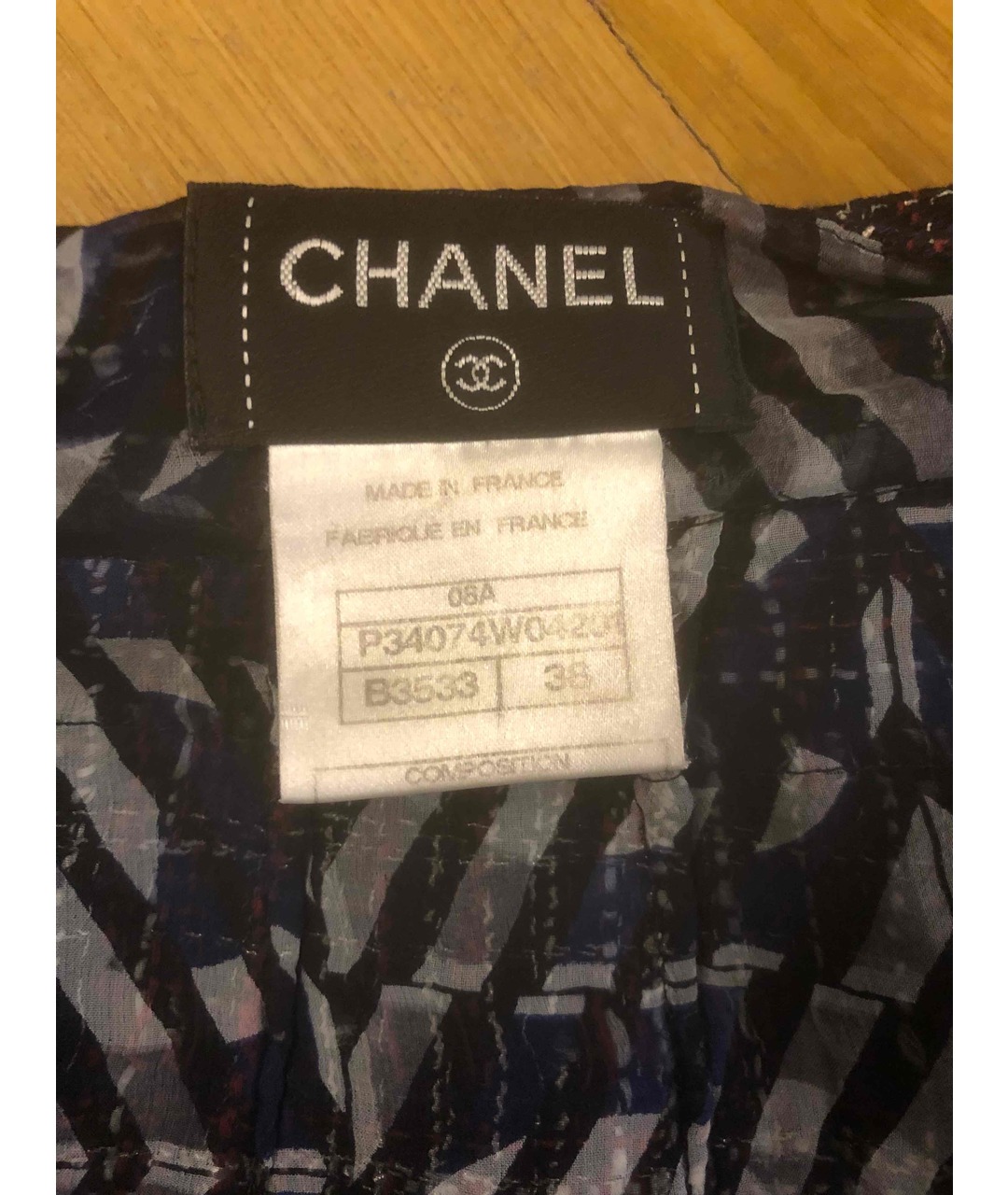 CHANEL PRE-OWNED Бордовая юбка миди, фото 2