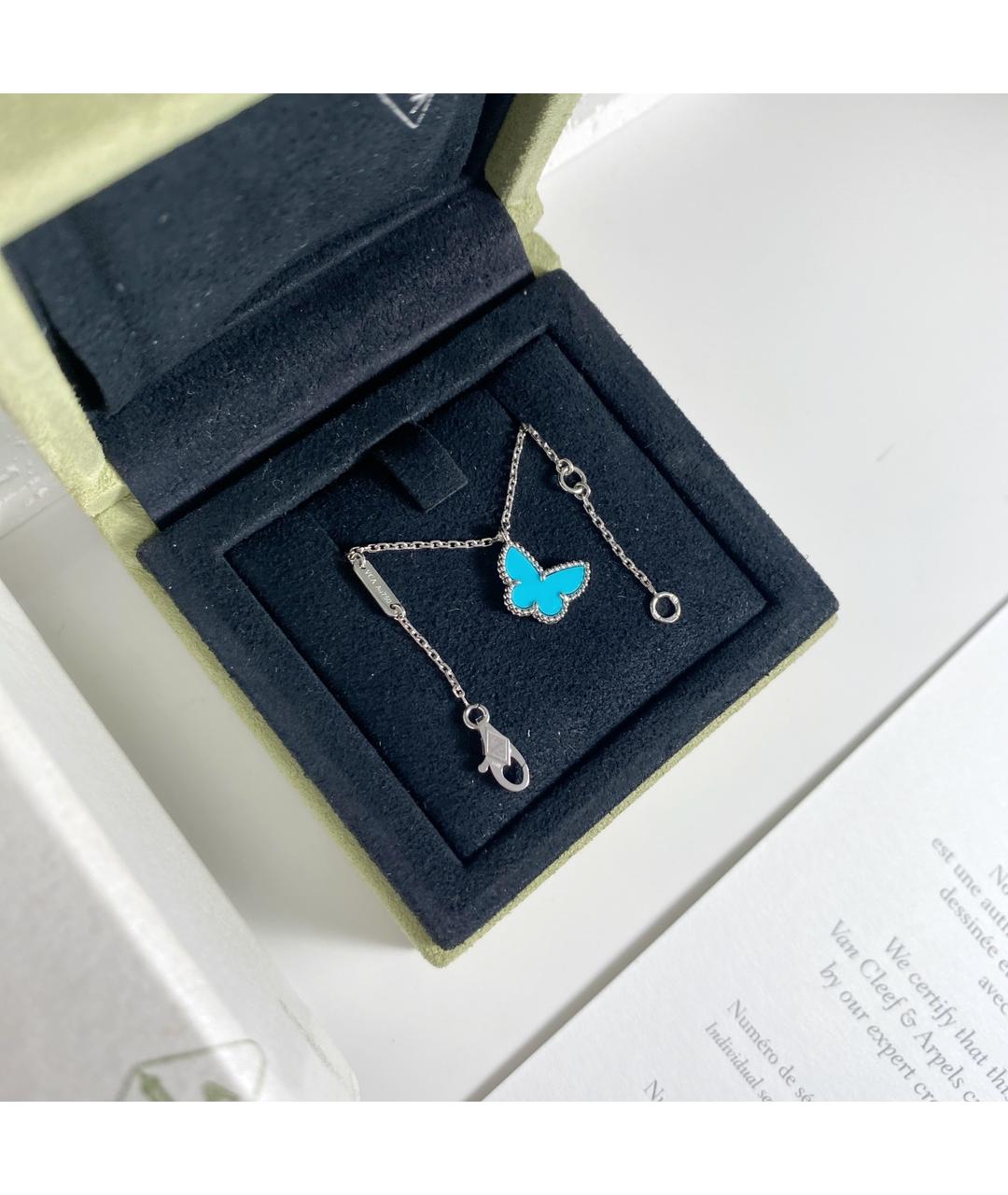 VAN CLEEF & ARPELS Бирюзовое колье из белого золота, фото 2