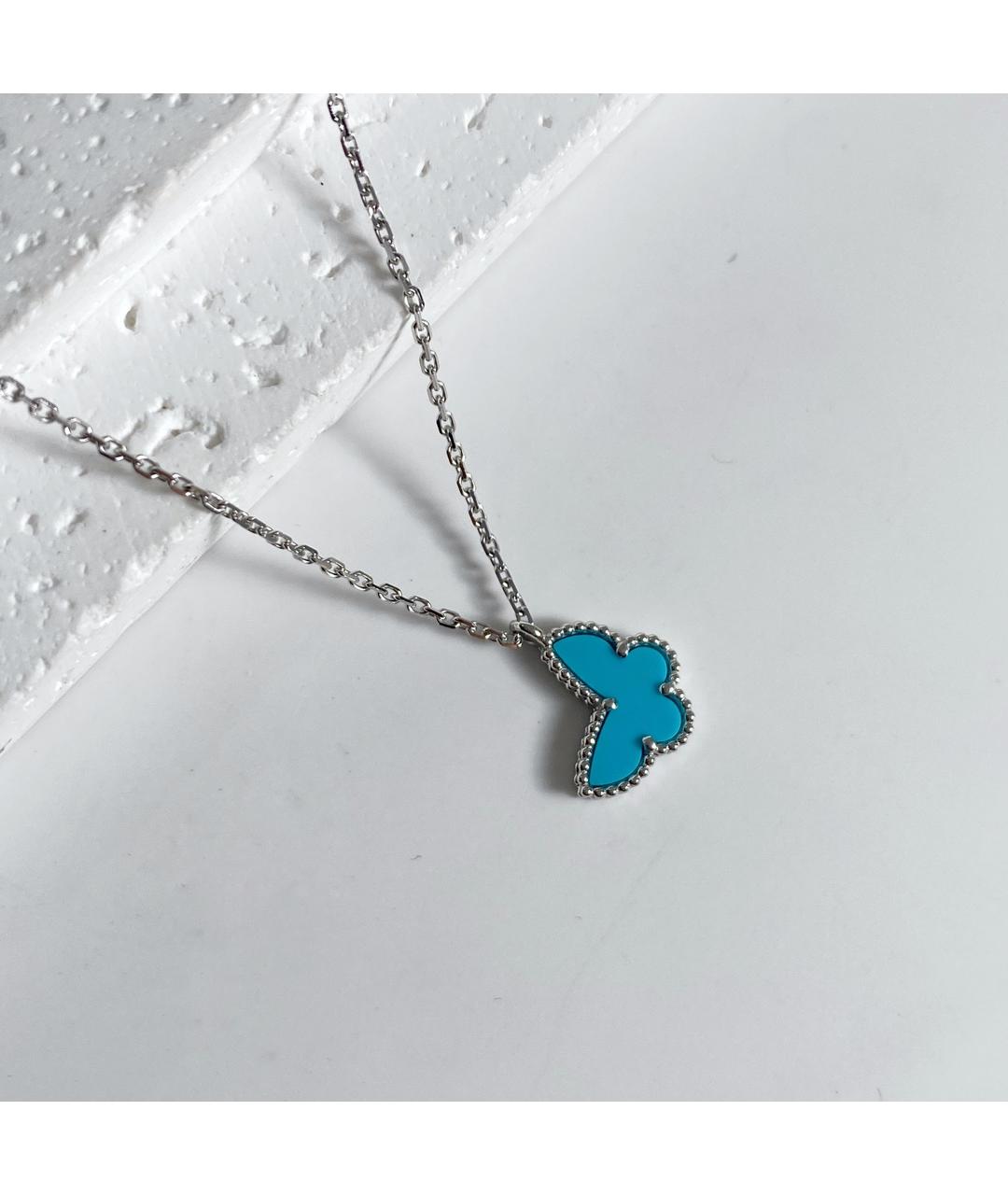 VAN CLEEF & ARPELS Бирюзовое колье из белого золота, фото 3