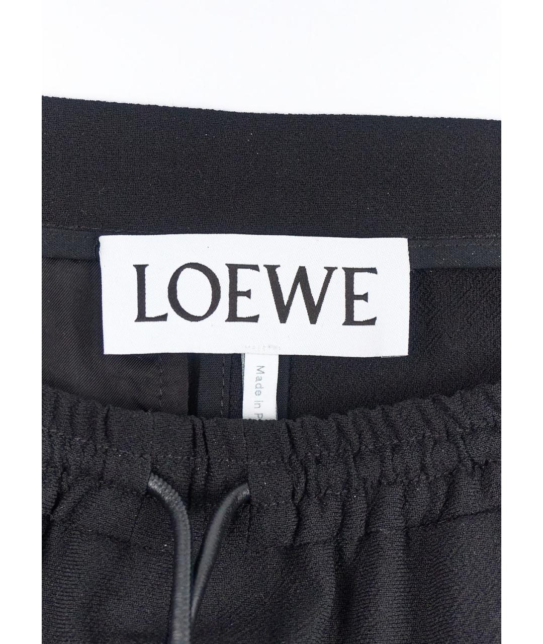 LOEWE Черные шерстяные спортивные брюки и шорты, фото 3