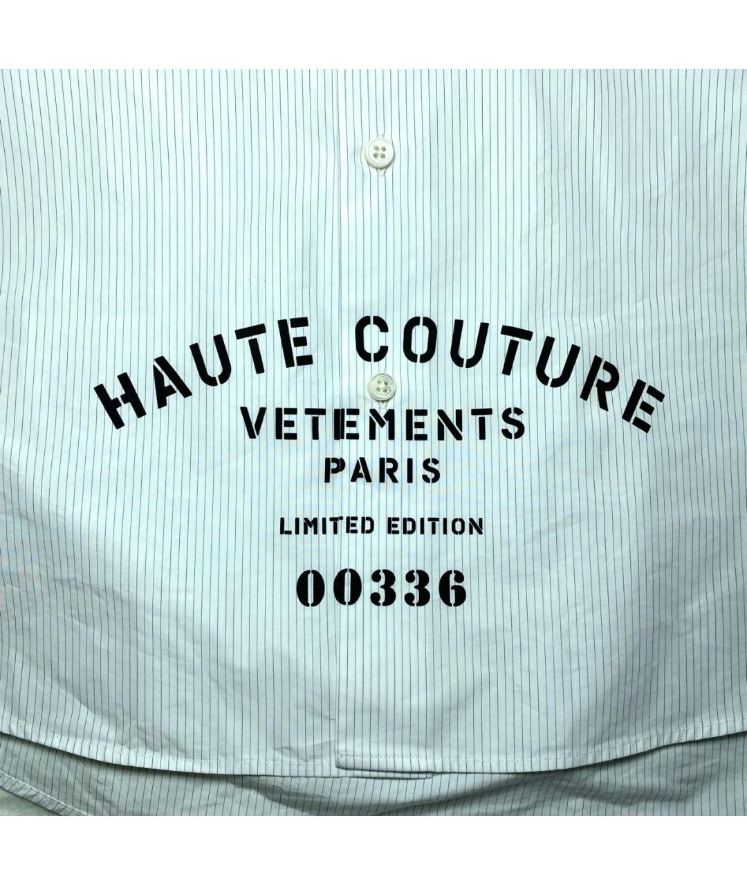 VETEMENTS Белая классическая рубашка, фото 4