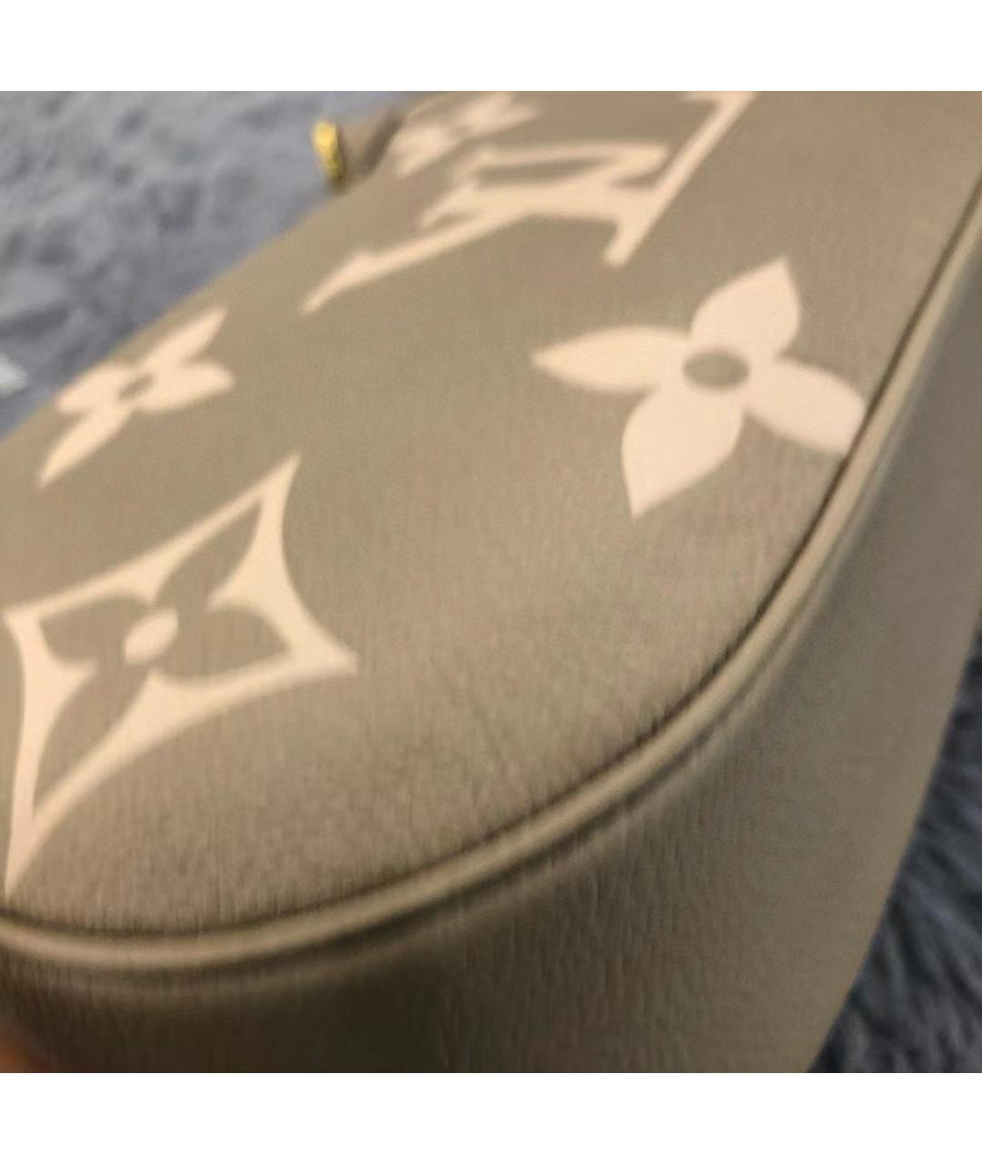 LOUIS VUITTON Серая кожаная сумка с короткими ручками, фото 7