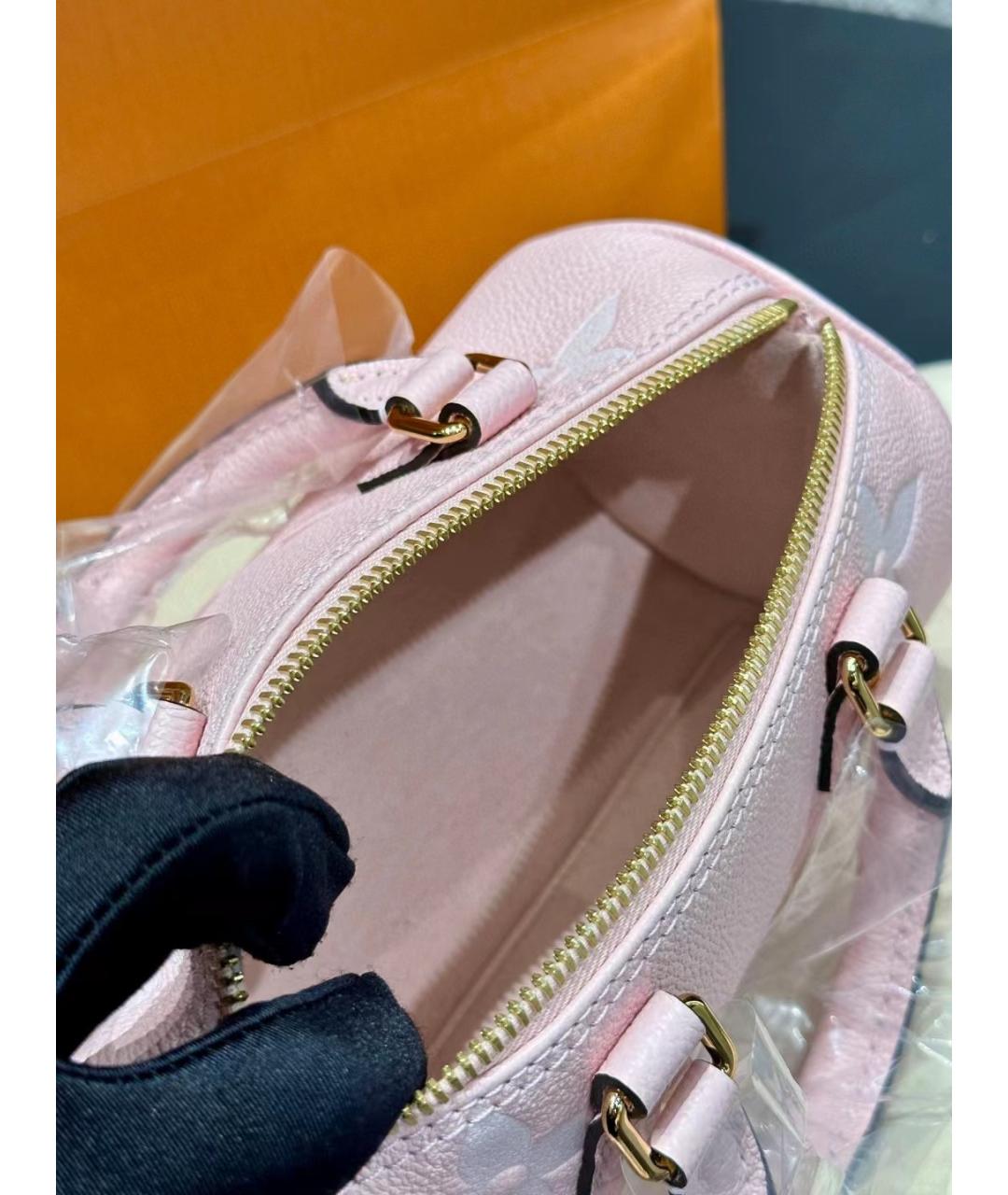 LOUIS VUITTON Розовая кожаная сумка с короткими ручками, фото 2