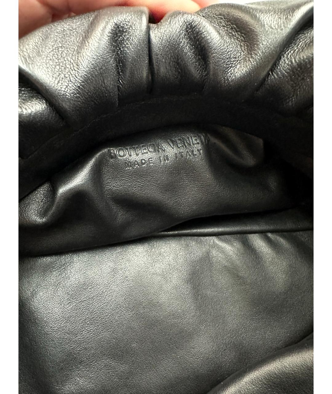 BOTTEGA VENETA Черная кожаная сумка через плечо, фото 4