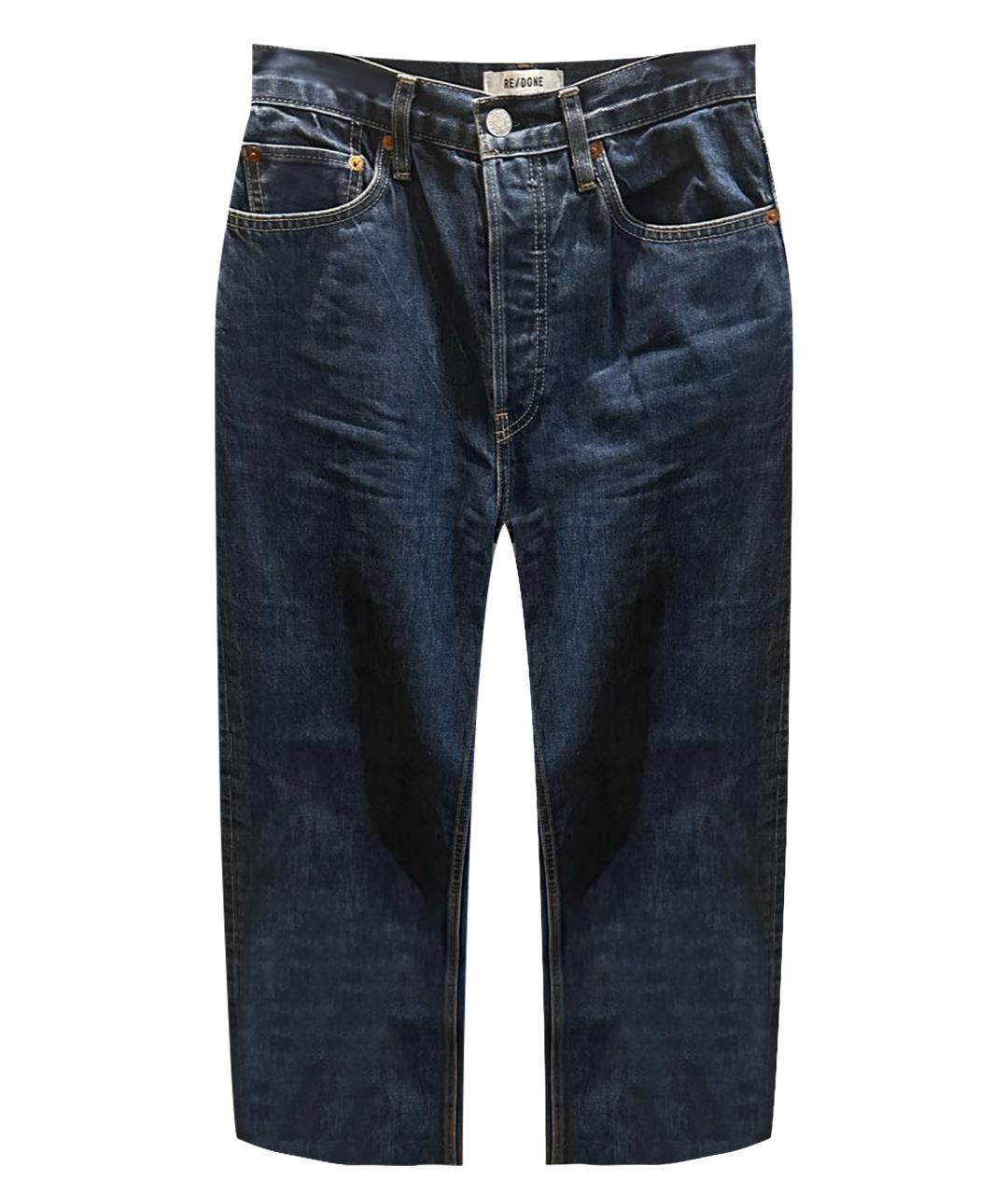 RE/DONE Синие хлопковые прямые джинсы, фото 1